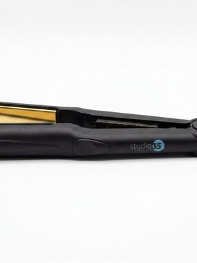 Studio 35 Black Hair Straightener with Gold Plates